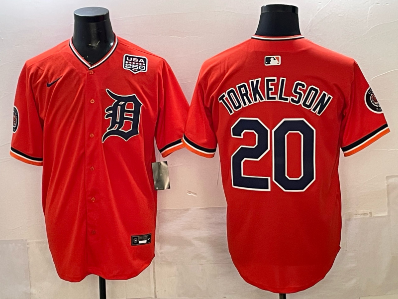 Men Detroit Tigers Torkelson orange Game Nike MLB Jersey 2026009->->MLB Jersey
